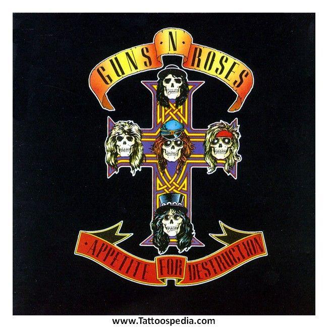 Guns and Roses Cross Logo - Guns N Roses Cross Tattoo 2 |