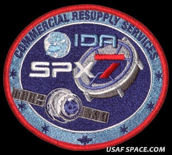 Original NASA Logo - SpaceX Spx-7 - NASA Commercial ISS Resupply Original AB Emblem Space ...