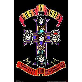 Guns and Roses Cross Logo - Amazon.com: Trends International Guns N' Roses-Cross Premium Wall ...