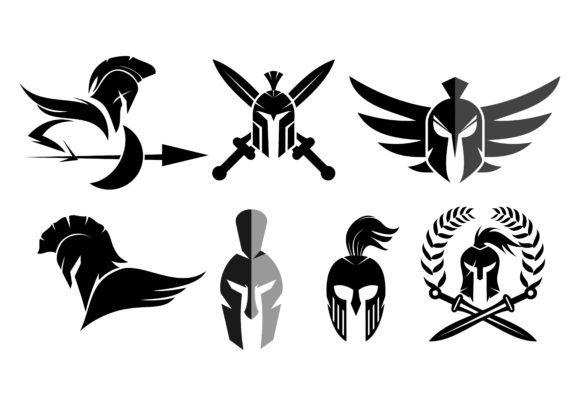 Spartan Helmet Logo - Spartan helmet logo template Graphic