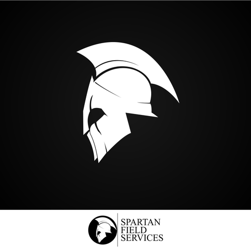 Black and White Spartan Logo - Create a Spartan helmet masculine enough for the oilfied industry ...