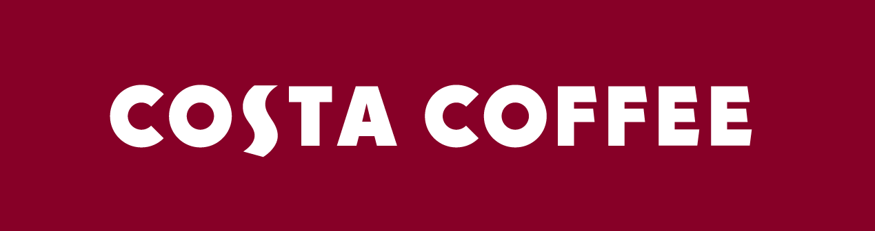 Red and White Coffee Logo - Costa Coffee Logo white on red.png