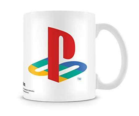 Red and White Coffee Logo - Official Classic Sony PlayStation Logo White Coffee Mug - Boxed ...