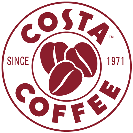 Red and White Coffee Logo - Costa Coffee