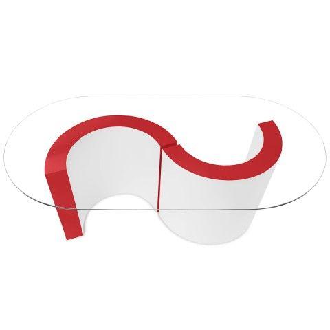 Red and White Coffee Logo - Apollo Coffee Table Red & White - Atlantic Shopping