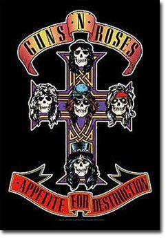 Guns and Roses Cross Logo - Posters | Flagline