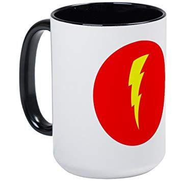 Red and White Coffee Logo - CafePress - Lightning Bolt + Red Circle Large Mug - Coffee Mug ...