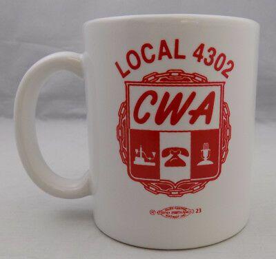 Red and White Coffee Logo - LOCAL 4302 CWA Red Logo White Coffee Mug Tea Cup Pre-Owned D7 ...