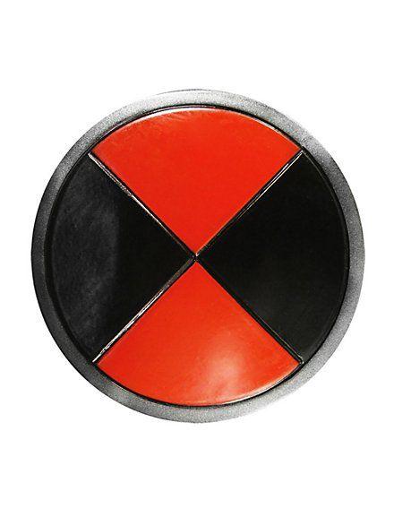 Black and Red Shield Logo - Round Shield black-red Foam Weapon - andracor.com