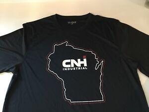 CNH Industrial Logo - Men's Medium Black Clique Spin Dye Jersey Tee Shirt with CNH ...