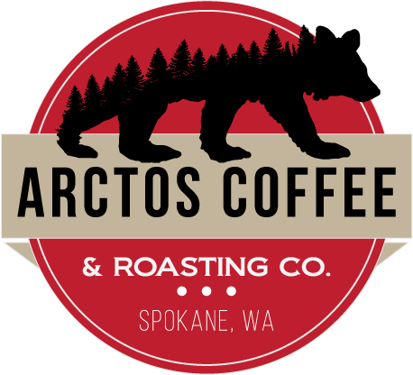 Red and White Coffee Logo - Arctos Coffee & Roasting Company