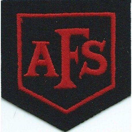 Black and Red Shield Logo - AFS (Auxiliary Fire Service) In Red Shield - 1938-41 Fire Service insi