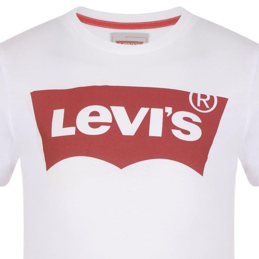 Top Red Logo - Levi's Boys White Short Sleeve T-Shirt with Red Logo Print - Levi's ...