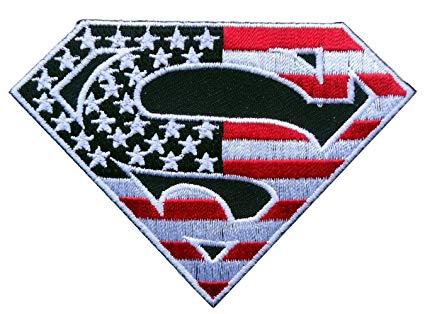 Black and Red Shield Logo - Amazon.com: Superman Black / Red Shield Logo Us Flag Super Hero [2.5 ...