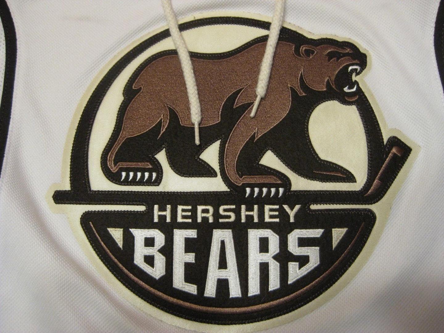 Hershey Bears New Logo - Hershey Bears White Hockey Jersey Youth L/XL New Logo Reebok AHL ...