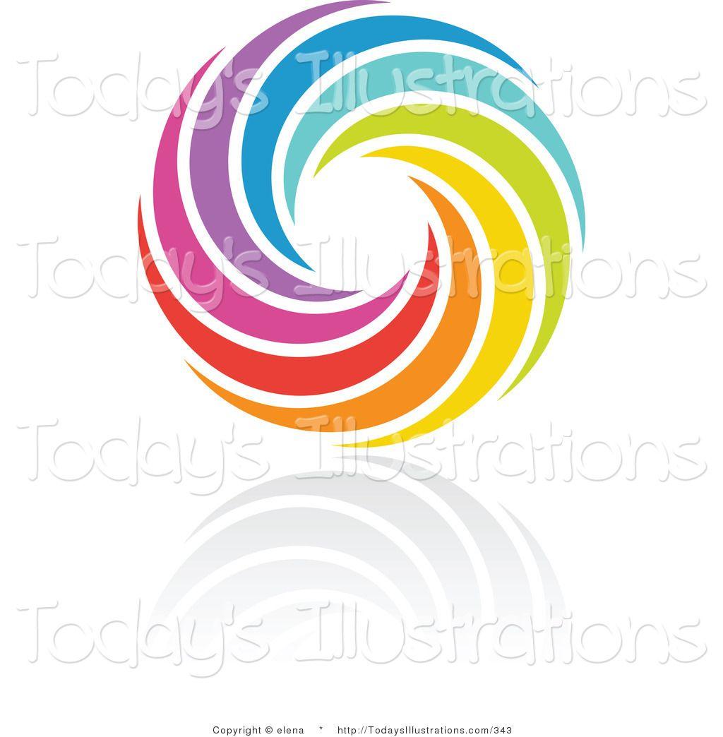 Rainbow Swirl Logo - Rainbow circle Logos
