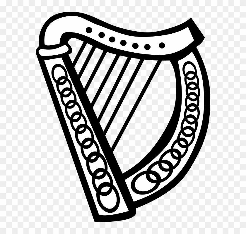 Irish Harp Logo - Celtic Clipart Irish Music - Irish Harp Clip Art - Free Transparent ...