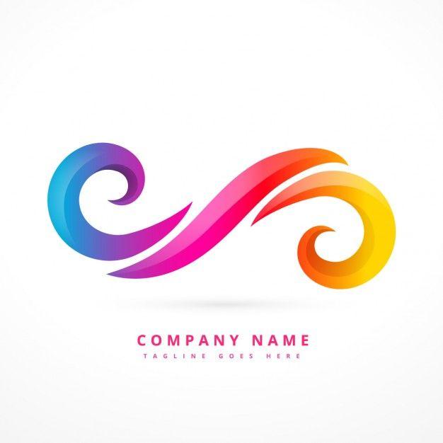 Colorful Company Logo - Abstract logo made with colorful swirls Vector | Free Download
