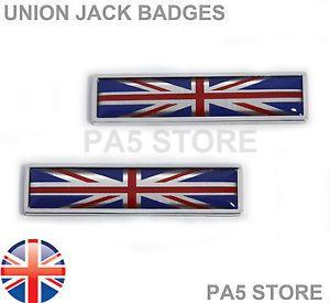 TVR Car Logo - 2x Union Jack Chrome Wing Badges Car Van GB Bike Ford Mini Vauxhall ...