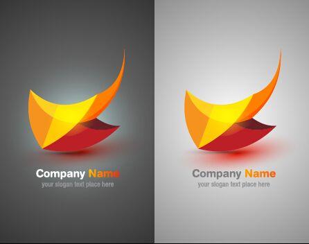 Colorful Company Logo - Colorful abstract company logos set vector 10 free download