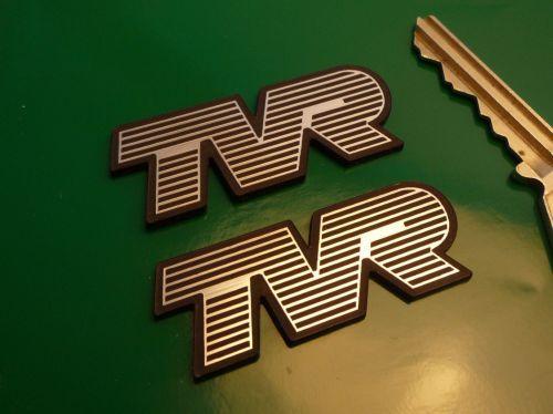 TVR Car Logo - TVR Laser Cut Self Adhesive Car Badges. 2