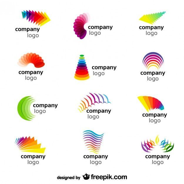 Rainbow Swirl Logo - Abstract rainbow logos Vector
