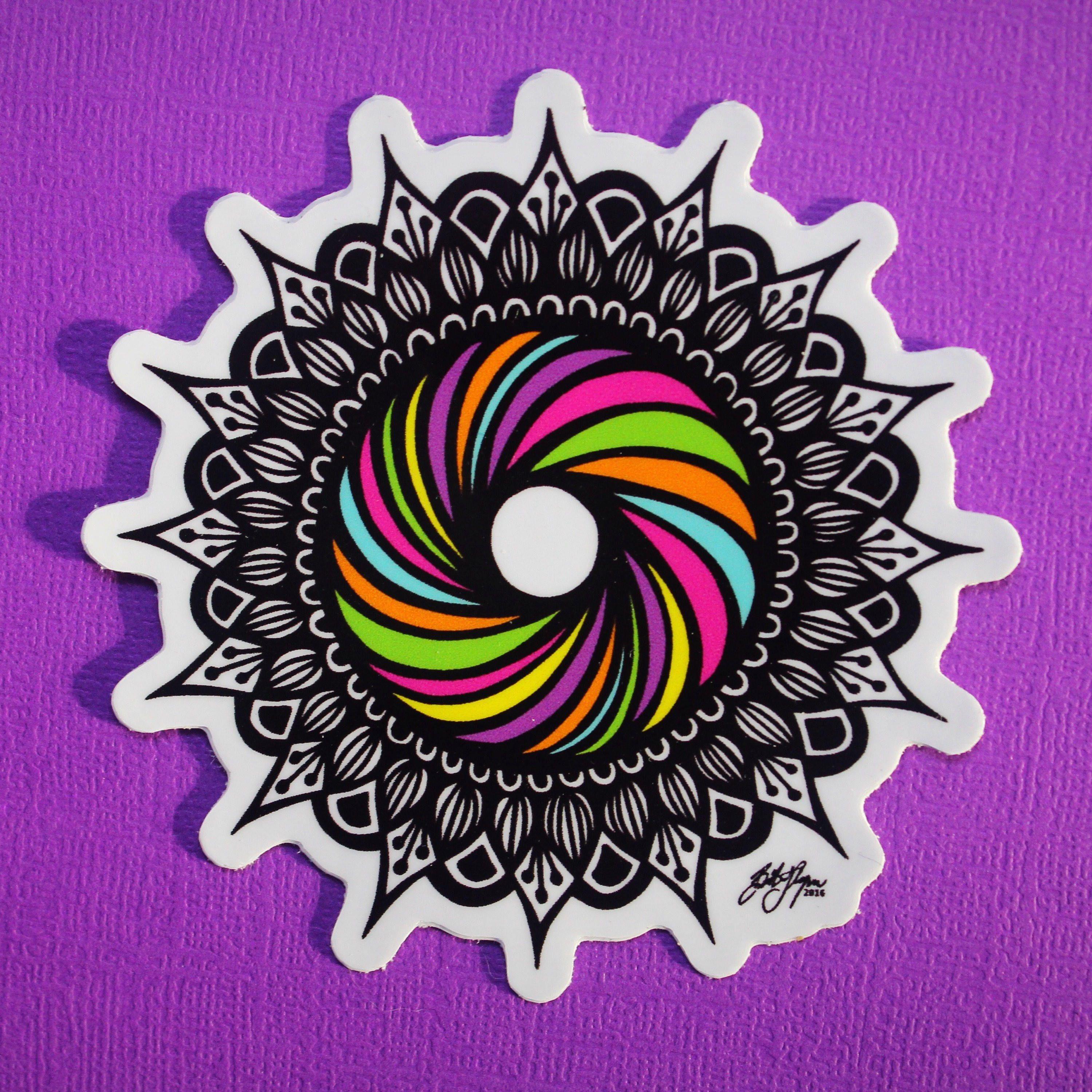 Rainbow Swirl Logo - Rainbow Swirl Sticker (WATERPROOF)