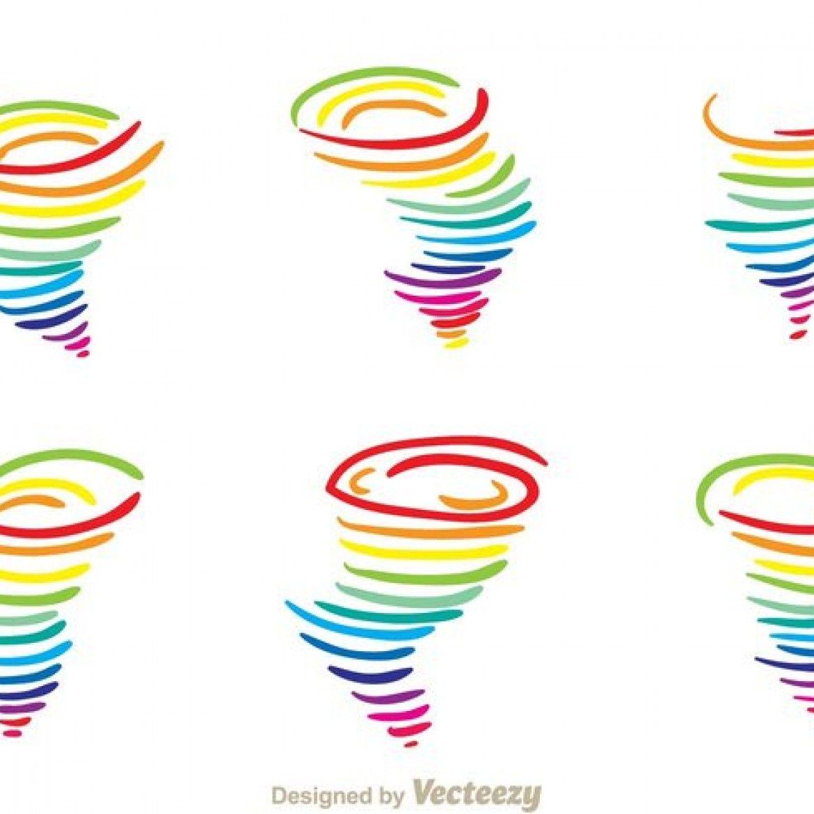 Rainbow Swirl Logo - Rainbow twister Logos