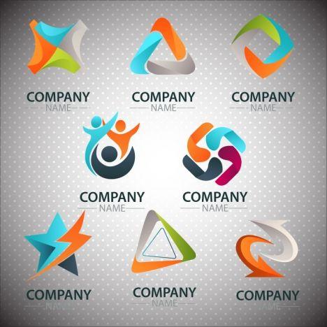 Colorful Company Logo - Company logo design illustration with abstract colorful shapes ...