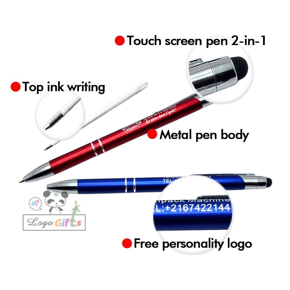 Colorful Company Logo - 500pcs a lot NEW colorful Touch Stylus pens Custom imprinted with ...