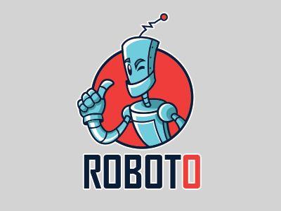 Cartoon Robot Logo - Robot Logo Template