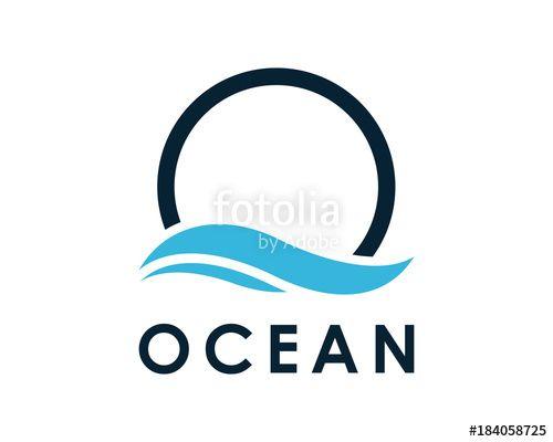 Ocean Company Logo - Line Art Wave Water Ocean Company Logo 