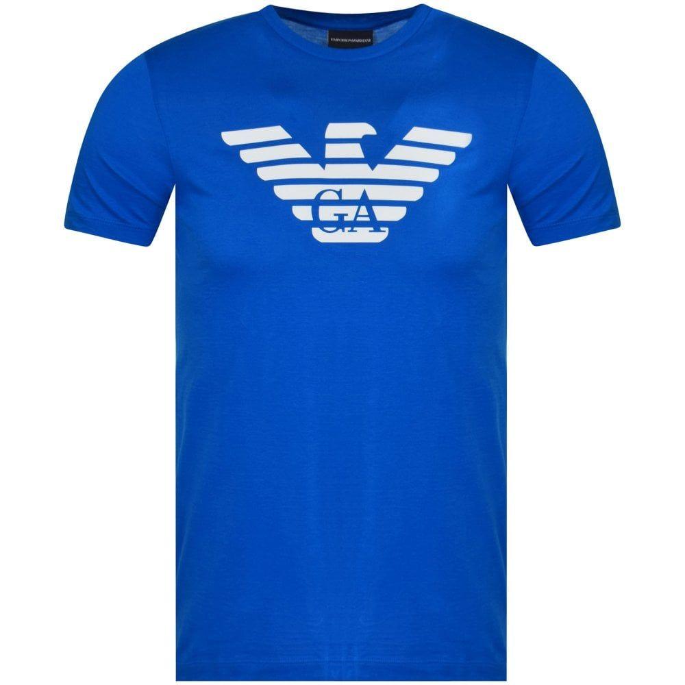 Blue Eagle Logo - EMPORIO ARMANI Blue Eagle Logo T-Shirt - Men from Brother2Brother UK