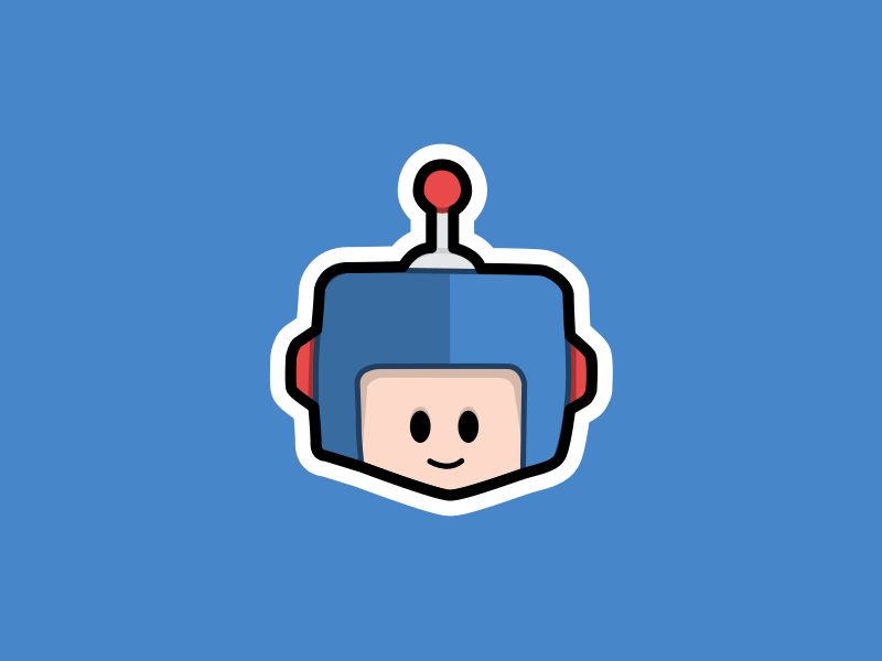 Cartoon Robot Logo - Robot Logo revisited by Hugo | Dribbble | Dribbble