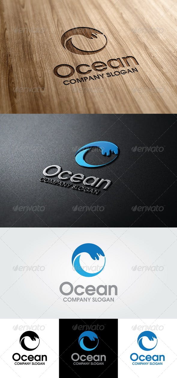 Ocean Company Logo - Ocean Logo by glaxa | GraphicRiver