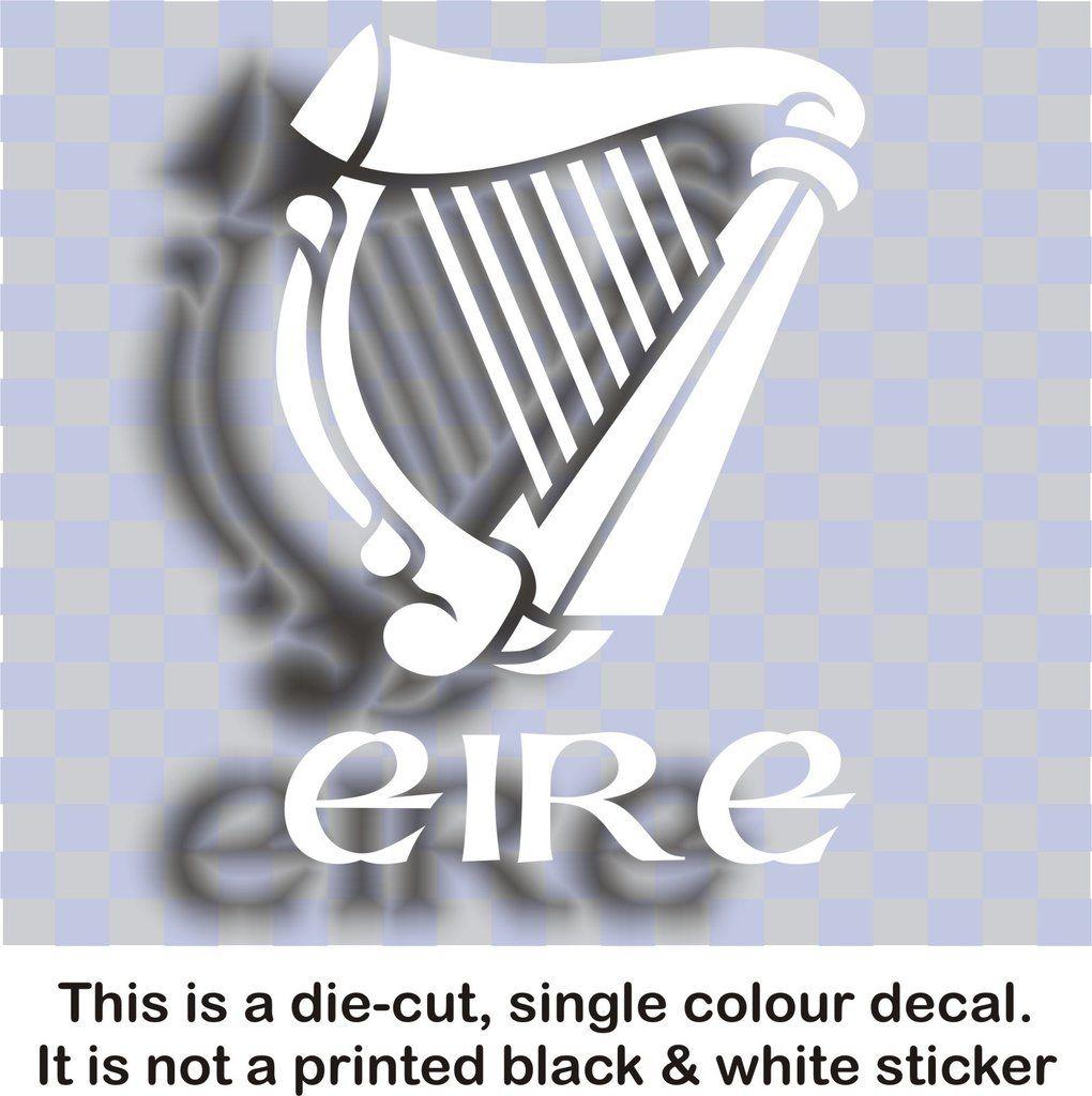 Irish Harp Logo - Irish harp (sml) - Ireland Eire Erin Celtic vinyl decal sticker for ...