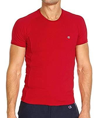 Top Red Logo - Champion Small Logo Mens Short Sleeve Top: Amazon.co.uk