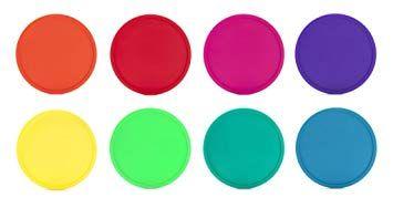 ICG Circle Rainbow Logo - Kikkerland GC19 Rainbow Silicone Coasters (Set of 8), Multicolored