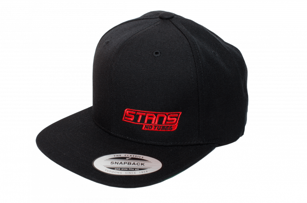 Black Red Hat Logo - Black Red Snapback Small Logo. Stan's NoTubes