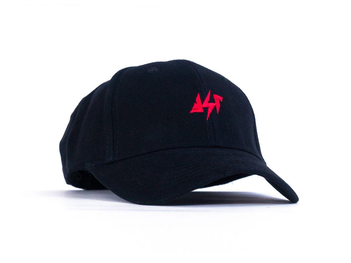 Black Red Hat Logo - Logo Letters, Black Red (Dad Hat)