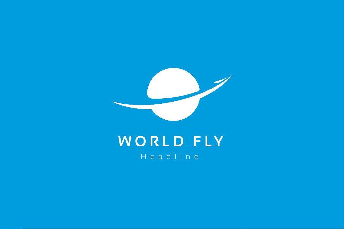 Fly Logo - World fly logo template. Logo Templates Creative Market