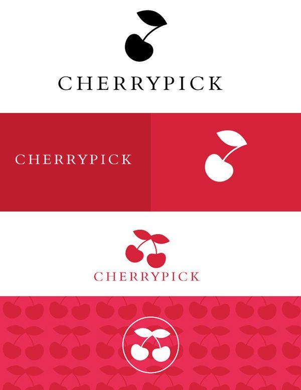 Red Cherry Logo - Cherry Pick Logo on Behance www.brookwebdesigns.com #modern #logo ...