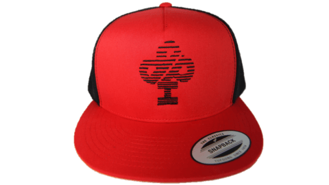 Black Red Hat Logo - IBP SPEED Logo IBP logo on Red and Black Trucker Hat