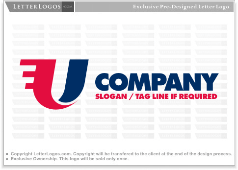 Red and Blue U Logo - Letter U Logos
