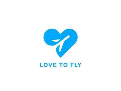 Fly Logo - Love To Fly logo, inverse by Ion Popa | Dribbble | Dribbble