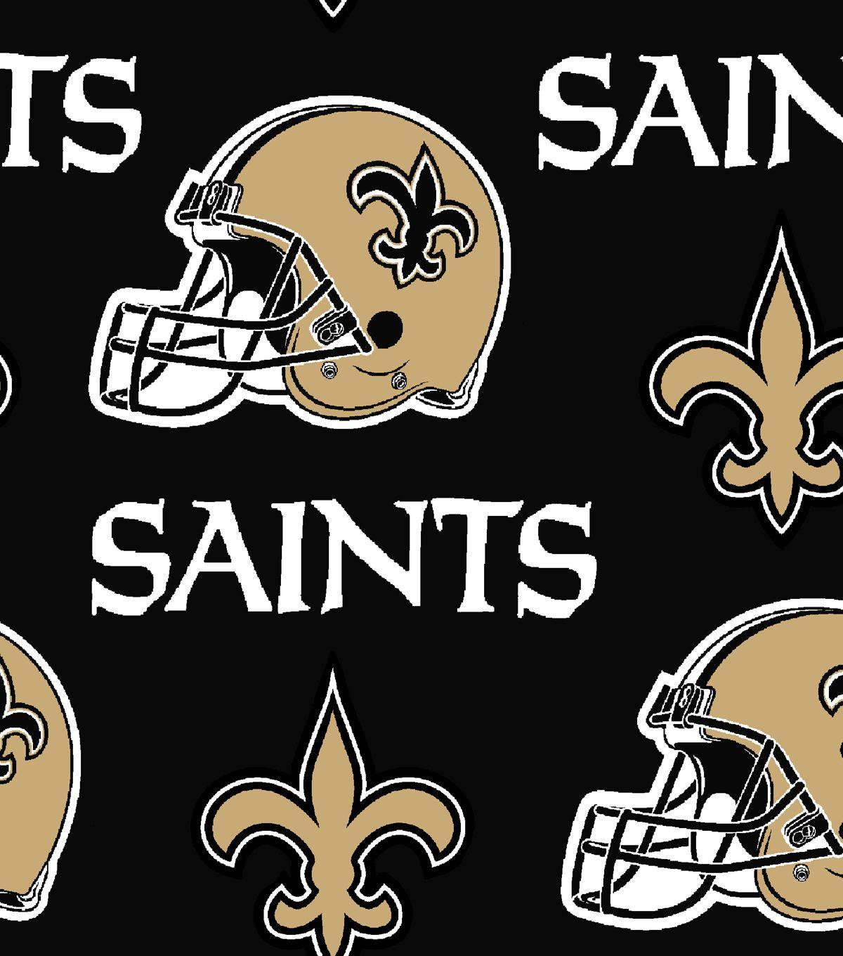 Saints Helmet Logo - New Orleans Saints Helmet Logo Cotton Fabric 58