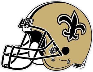 Saints Helmet Logo - New Orleans Saints Helmet NFL Vinyl Decal / Sticker Sizes Free ...