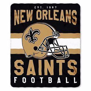 Saints Helmet Logo - New NFL New Orleans Saints Helmet Logo Soft Fleece Throw Blanket 50 ...