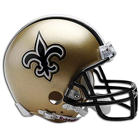 Saints Helmet Logo - Amazon.com : NFL New Orleans Saints Replica Mini Football Helmet