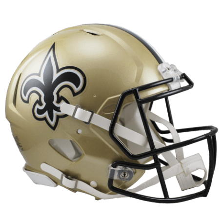Saints Helmet Logo - New Orleans Saints Full Size Riddell Revolution Speed Authentic Helmet
